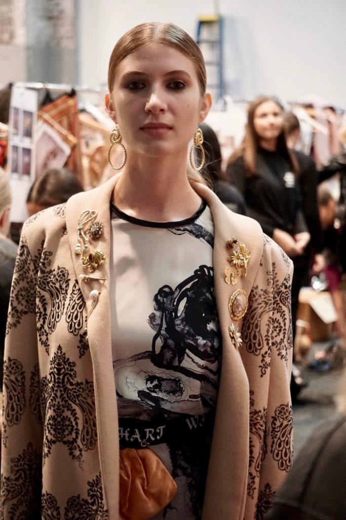 Backstage at Fashion Design Studio at Mercedes Benz Fashion Week in Sydney at Carriageworks 2018.