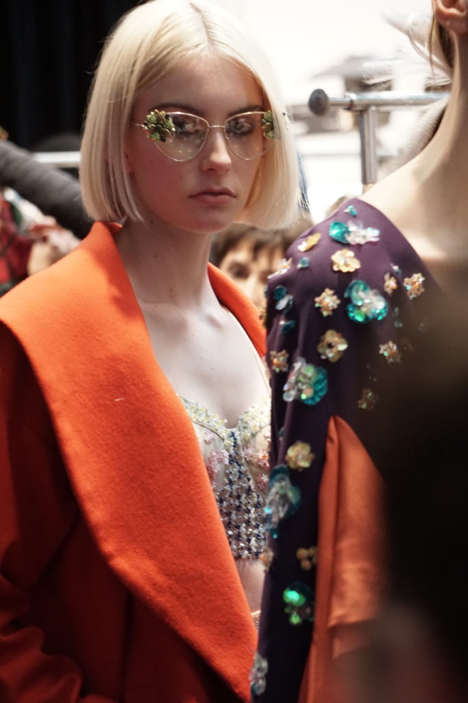 Backstage at Fashion Design Studio at Mercedes Benz Fashion Week in Sydney at Carriageworks 2018.