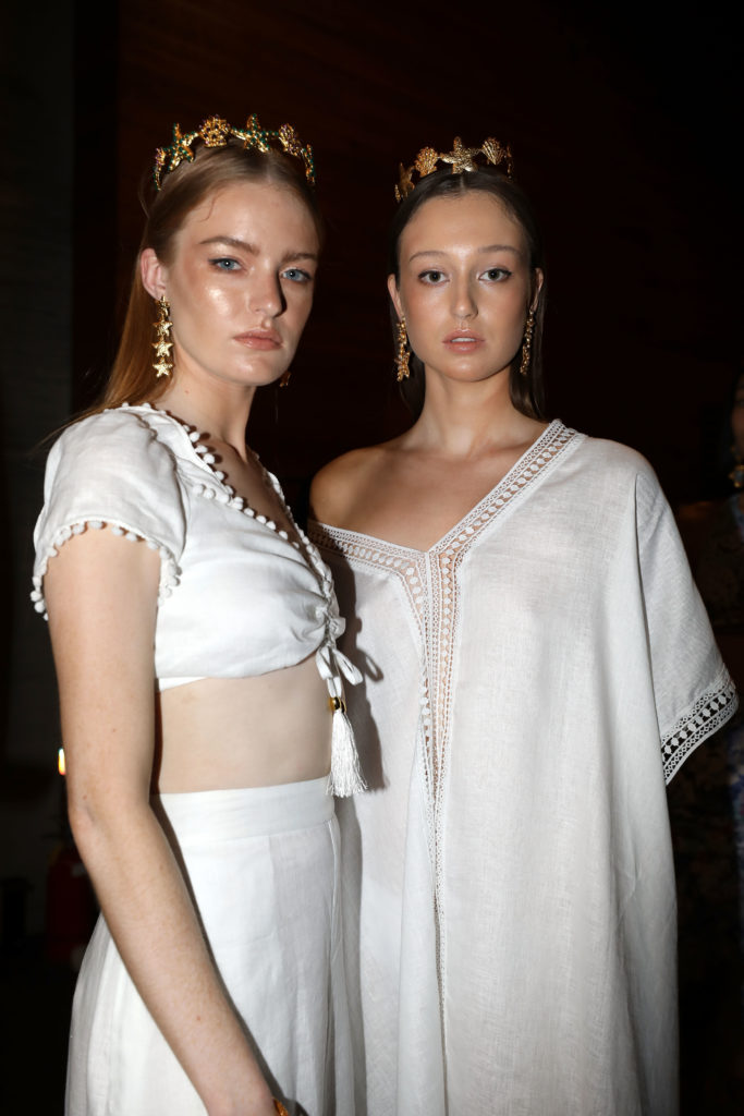 SYDNEY, AUSTRALIA - MAY 16: Models pose backstage ahead of the Aqua Blu show at Mercedes-Benz Fashion Week Resort 20 Collections at Carriageworks on May 16, 2019 in Sydney, Australia. (Photo by Mark Nolan/Getty Images)